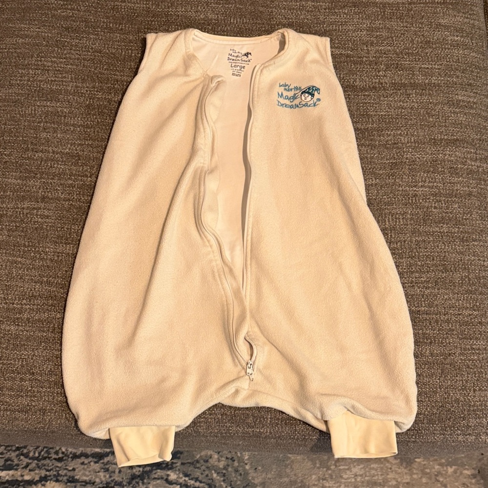 Merlin Magic Dream Sack Walker- Cream with Two-Way Zipper